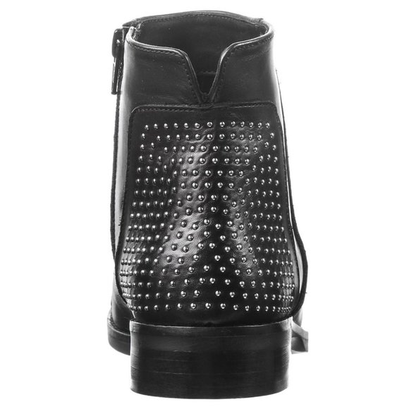 Stelle Monelle Black Studded Leather Ankle Boot - Picture 5 of 6